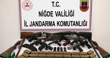 Niğde merkezli silah operasyonunda 14 şüpheli hakkında adli işlem başlatıldı