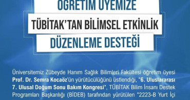 Nözü öğretim üyesine TÜBİTAK’tan kongre desteği