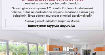Nüfus müdürlükleri hafta sonu Yks adayları için açık olacak