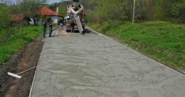 Ordu'da Beton Yol Çalışmaları Devam Ediyor