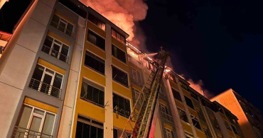 Ordu'da binanın çatı katında yangın çıktı