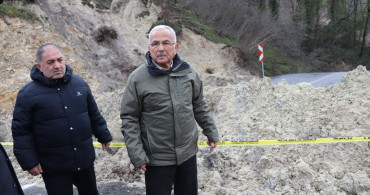 Ordu'da Heyelan Nedeniyle Yol Ulaşıma Kapandı