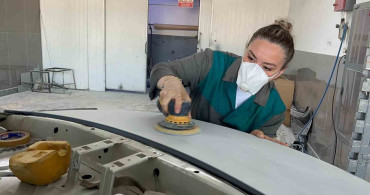 Ordu'da kadın kaporta ustası başarı hikayesiyle dikkat çekiyor