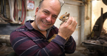 Ormanda bulduğu sincapın dostluğu görenleri hayrete düşürüyor