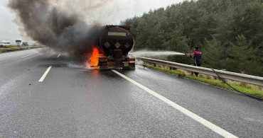 Osmaniye'de Akaryakıt Tankerinde Yangın Kontrol Altına Alındı