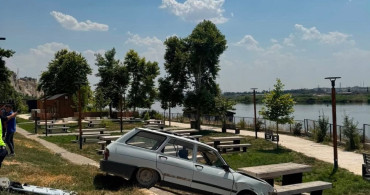 Otomobil millet bahçesine uçtu: 1 yaralı
