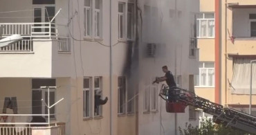 Personel lojmanı olarak kullanılan dairede yangın: 1 kişi dumandan etkilendi