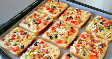 Pizza Tadında Kahvaltılık Dilimler