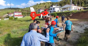 Refahiye'de Hava Ambulansıyla Hayat Kurtaran Müdahale