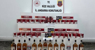 Rize'de Kaçakçılık Operasyonu: Bandrolsüz Sigara ve Alkol Ele Geçirildi