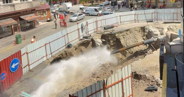 Rize’de tarihi köprü restorasyonunda su borusu patladı