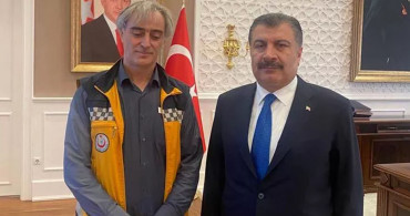 Sağlık Bakanı Fahrettin Koca eylem yapan ambulans şoförü ile görüştü! 'Çok şey konuştuk ama'