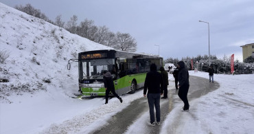 Sakarya Kent Merkezinde Kar Yağışı
