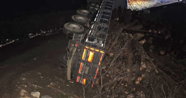 Sakarya'da Tomruk Yüklü Tır Devrildi: 3 Yaralı