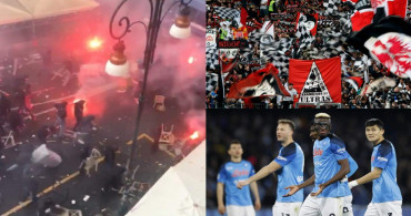 Şampiyonlar Ligi alev aldı: Alman taraftarlar Napoli’yi yangın yerine çevirdi