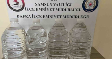 Samsun Bafra'da Kaçak Alkol Operasyonu