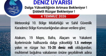 Samsun Valiliği’nden denize girilmemesi uyarısı