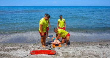 Samsun'da boğulma vakalarına karşı tatbikat yapıldı