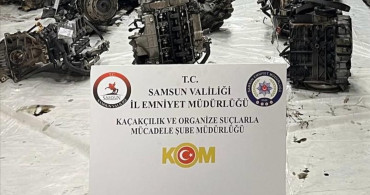 Samsun'da Gümrük Kaçağı 13 Otomobil Motoru Ele Geçirildi