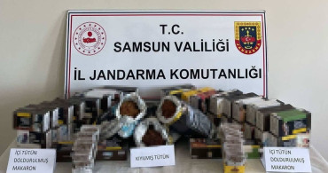 Samsun'da jandarma kaçak tütün operasyonu düzenledi