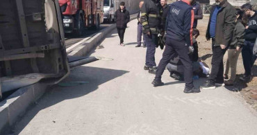 Samsun'da Minibüs Devrildi, 1 Yaralı