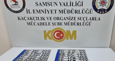 Samsun'da Sahte Plaka Operasyonu: 15 Plaka Ele Geçirildi