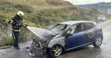Samsunsporlu Anthony Musaba'nın Otomobili Alev Aldı