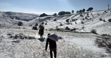 Samsun'un Alaçam İlçesinde Kar Altındaki Ormanların Dronla Görüntülenmesi