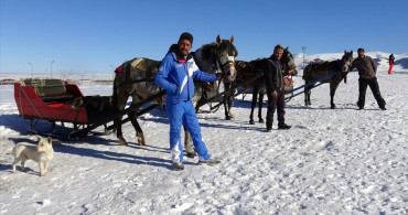 Sarıkamış Kayak Merkezi'nde Atlı Kızak Sezonu Başladı