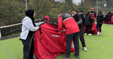 Sarıyer'de Düzce Depremi Anısına Afet Tatbikatı Gerçekleştirildi
