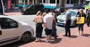Scooterla seyir halindeyken dengesini kaybedip düşen sürücü yaralandı