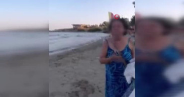 Seferihisar'da plajda anne ve kıza sözlü taciz eden kadın adli kontrolle serbest bırakıldı