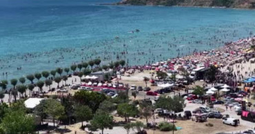 Silivri Kumluk Plajı hafta sonu yoğun ilgi gördü