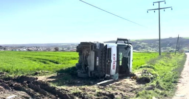 Silivri'de Beton Mikseri Devrildi: 1 Kişi Yaralı