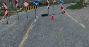 Sincik-Kahta Karayolu Göçük Nedeniyle Kapatıldı