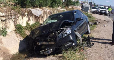 Sinop Valisi Karaömeroğlu Kaza Geçirdi