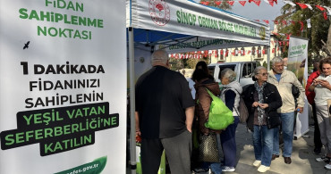 Sinop'ta Fidan Dağıtımıyla Yeşil Vatan Seferberliği Destekleniyor