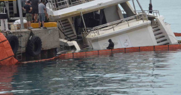 Sinop'ta yan yatan lüks yat için kurtarma çalışmaları sona yaklaşıyor