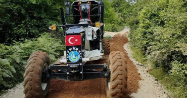 Sinop'un Erfelek ilçesinde yol altyapı çalışmaları sürüyor