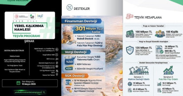 Şırnak'a 301 Milyon TL'lik Teşvik Desteği