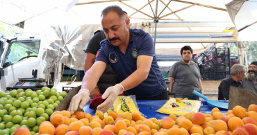 Sivas'ta pazar denetiminde gramaj kontrolü yapıldı