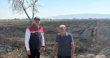 Söke'deki Tarım Arazilerinde Yangın İzleri
