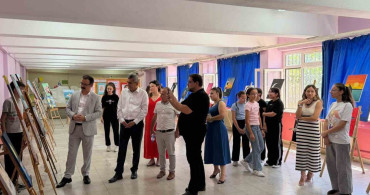 Sultanhisar'daki öğrenciler eserlerini sergiledi