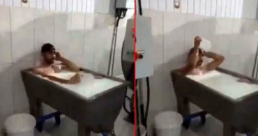 Süt Fabrikasında Süt Banyosu Yapan İşçi: Süt Değil Deterjandı