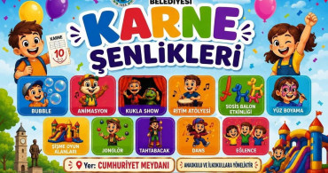 Taşköprü Belediyesi'nden çocuklara karne şenliği