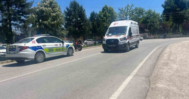 Tavşanlı’da motosiklet kazası, kask hayat kurtardı