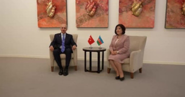 Tbmm başkanı kurtulmuş, azerbaycan milli meclisi başkanı gafarova ile görüştü