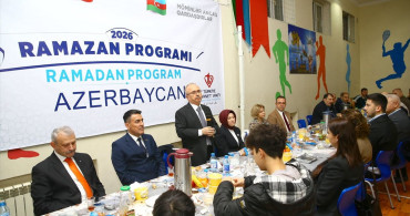 TDV Bakü Türk Lisesi'nde İftar Programı