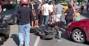 Tekirdağ'da dönüş yapan otomobil motosiklete çarptı