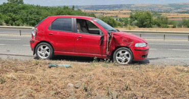 Tekirdağ'da minibüs ile otomobil çarpıştı, ucuz atlatıldı